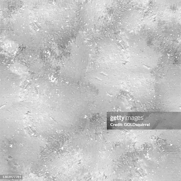 a piece of uneven light gray concrete wall with a rough porous texture - seamless pattern design in vector - natural rough paper background with visible dirties and imperfections - recycled sloppy painted beton material - metal seamless texture stock illustrations