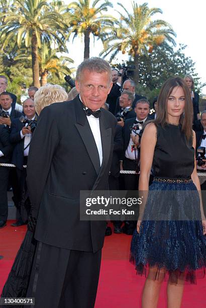Patrick Poivre D Arvor and Agathe Bome during 2007 Cannes Film Festival - "Les Chansons d'Amour" Premiere at Palais des Festivals in Cannes, France.