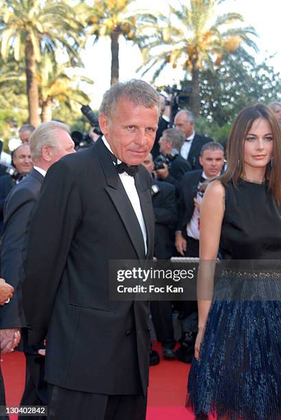 Patrick Poivre D Arvor and Agathe Bome during 2007 Cannes Film Festival - "Les Chansons d'Amour" Premiere at Palais des Festivals in Cannes, France.
