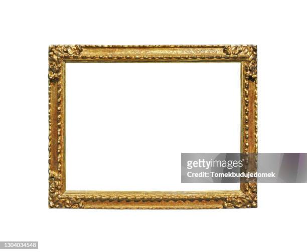 picture frame - bilderrahmen gold stock-fotos und bilder