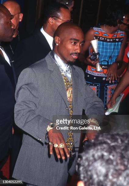 Tupac Shakur attends 13th Annual MTV Video Music Awards at Radio City Music Hall in New York City on September 4, 1996.