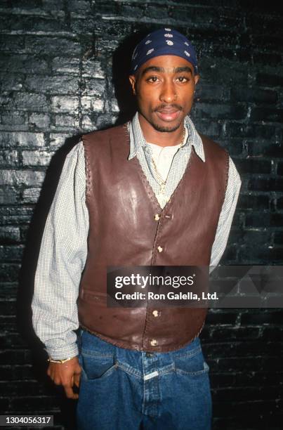 Tupac Shakur attends "Cowboy Noir - Red Rock West" Party at Club USA in New York City on April 2, 1994.