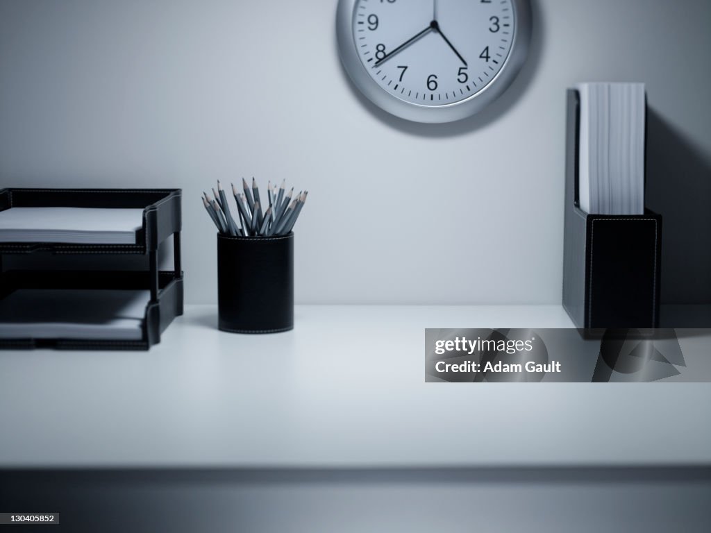 Basic Desk Empty Empty Office Desk High-Res Stock Photo - Getty Images