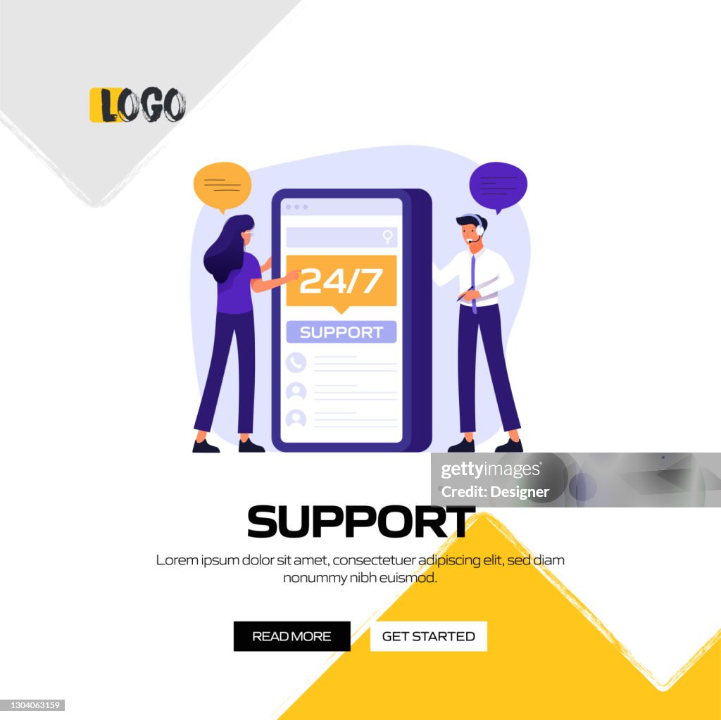 Support Concept Vector Illustration For Website Banner Advertisement ...