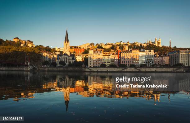 old town of lyon (lyon, france) - lyon france stock pictures, royalty-free photos & images