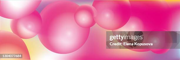 colored geometric volumetric balls on an colored abstract background. - floating bubbles white background stock illustrations
