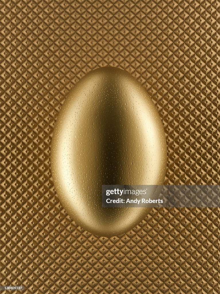 Close up of golden egg