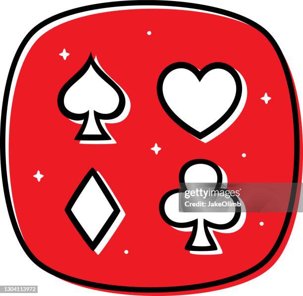 kartenanzüge doodle 2 - diamonds playing card stock-grafiken, -clipart, -cartoons und -symbole