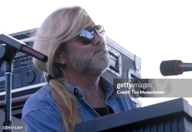 Gregg Allman of the Allman Brothers Band performs during Laguna Seca Daze at Laguna Seca Racetrack on May 29, 1993 in Monterey, California.