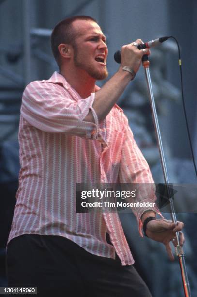 Scott Weiland of Stone Temple Pilots performs at the Greek Theatre on July 6, 1993 in Berkeley, California.