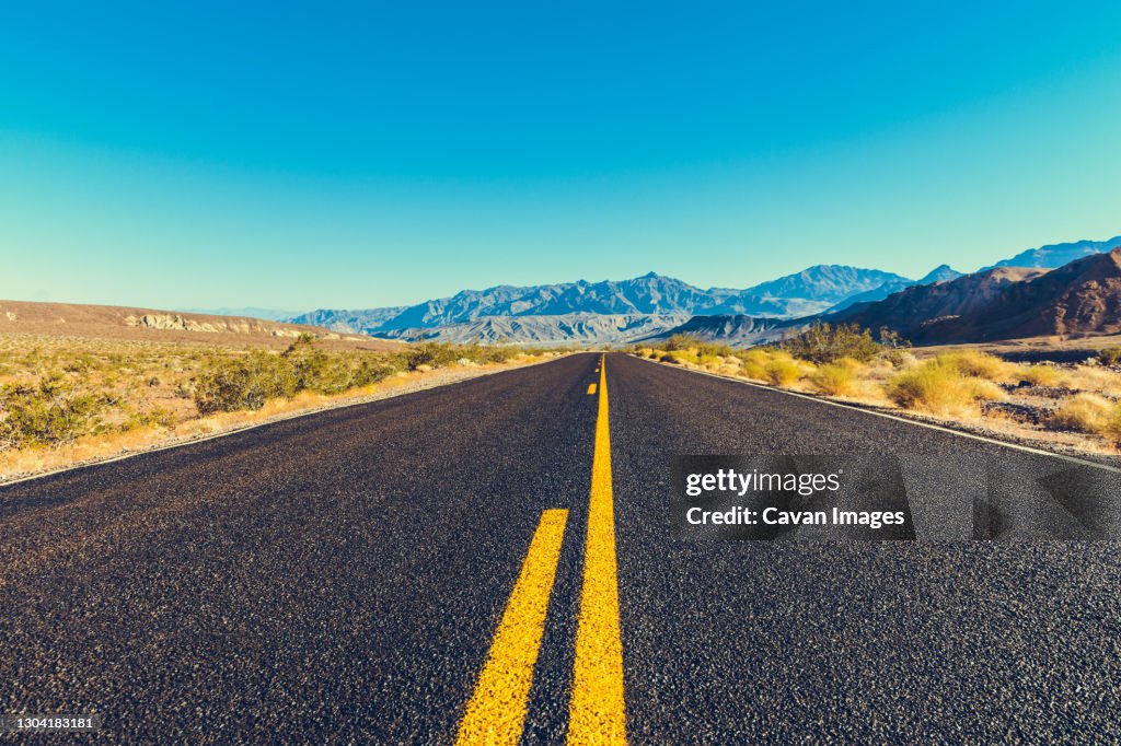 American southwest road during a road trip to famous national Parks