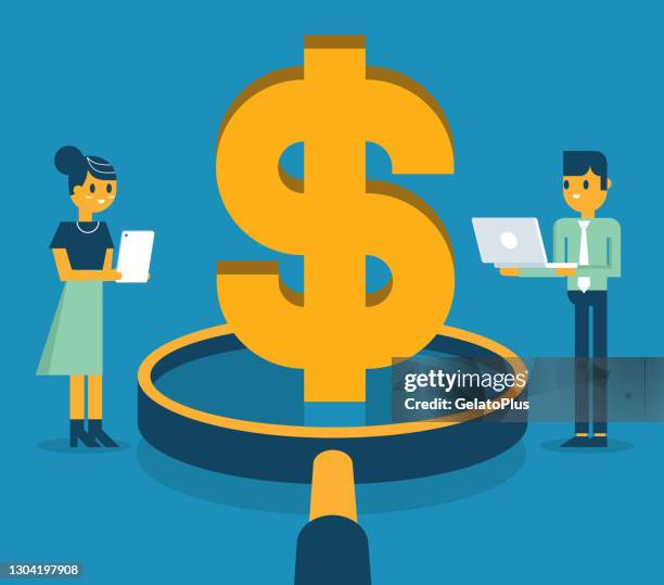 search dollars financial wealth - checking bank account stock illustrations