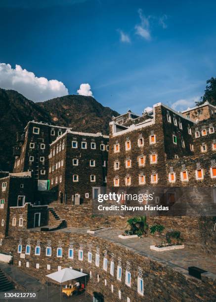 rijal almaa village, abha - asir region - saudi arabia landscape stock pictures, royalty-free photos & images