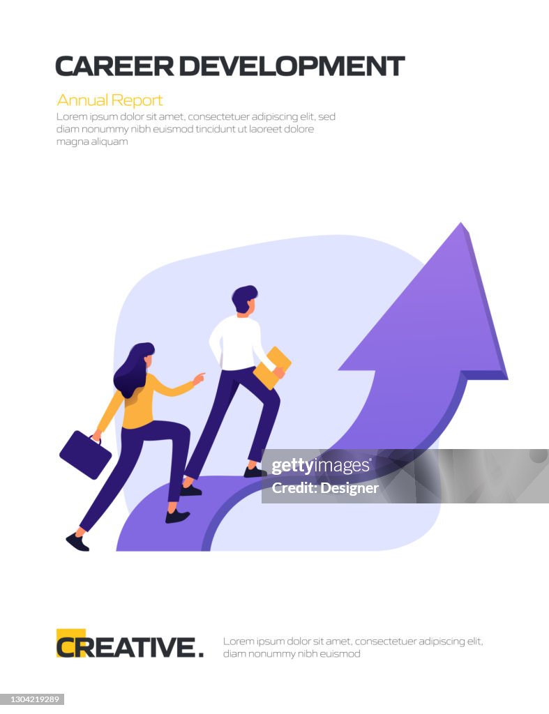 Career Development Concept Flat Design for Posters, Covers and Banners. Modern Flat Design Vector Illustration.