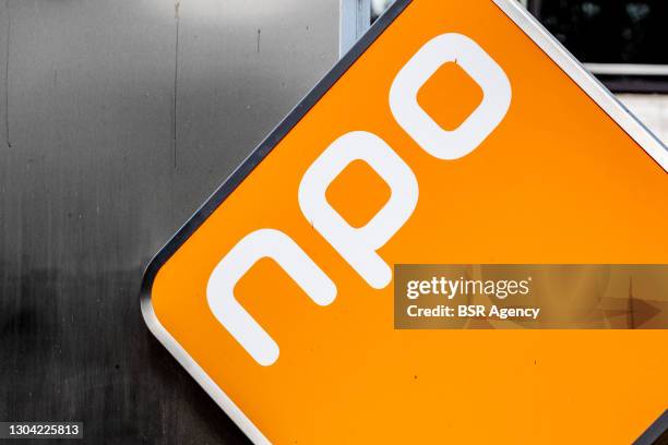 General exterior of the head office of the Nederlandse Publieke Omroep , the Dutch national broadcasting services on February 26, 2021 in Hilversum,...