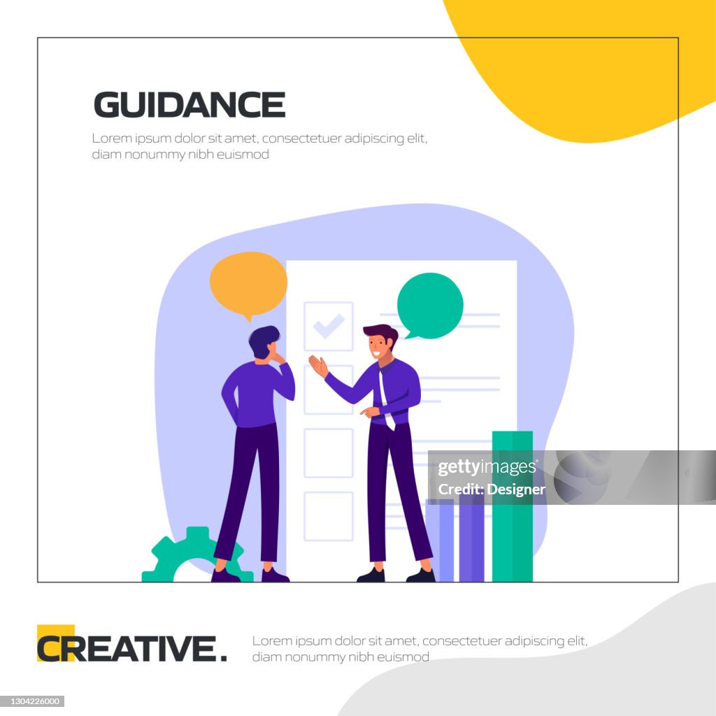 Guide Banner Vector Guidance Concept Vector Illustration For Website Banner Advertisement ...