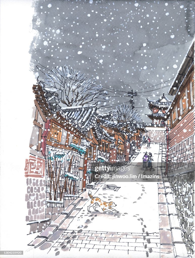 Bukchon (the Northern Village) in Seoul, South Korea