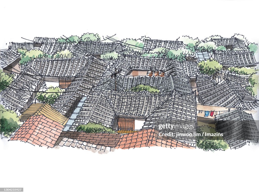 Bukchon (the Northern Village) in Seoul, South Korea