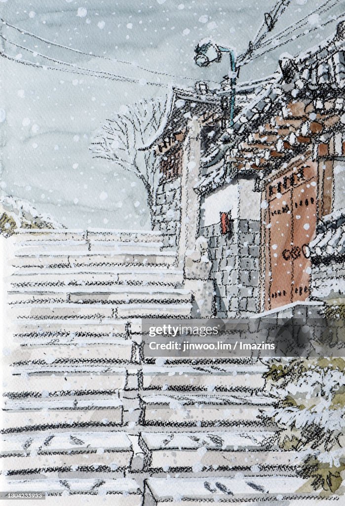 Bukchon (the Northern Village) in Seoul, South Korea