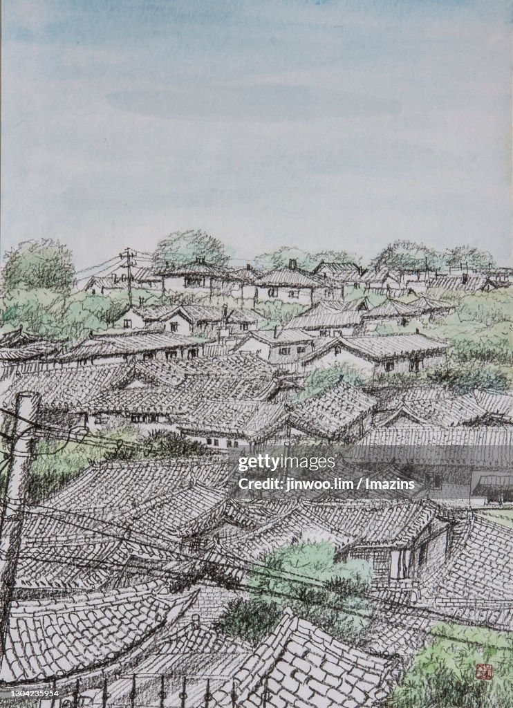 Bukchon (the Northern Village) in Seoul, South Korea