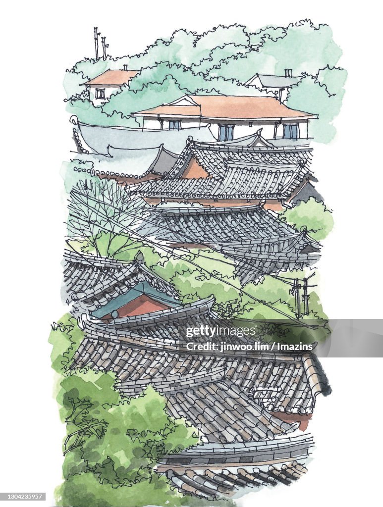 Bukchon (the Northern Village) in Seoul, South Korea