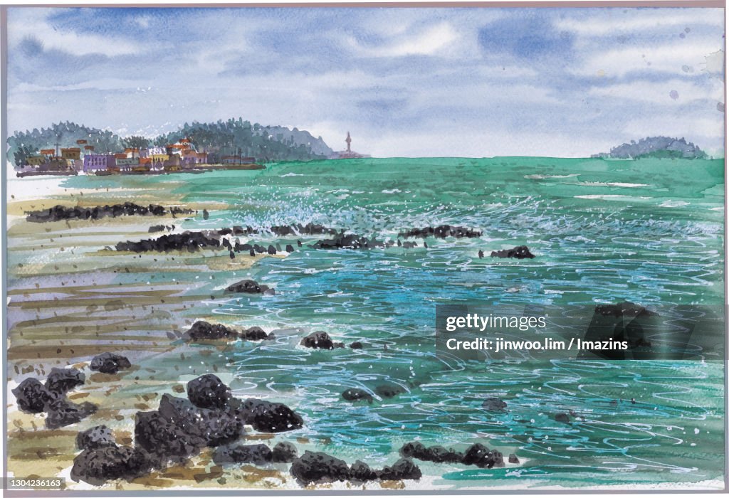 Seascape of Jeju Island, South Korea