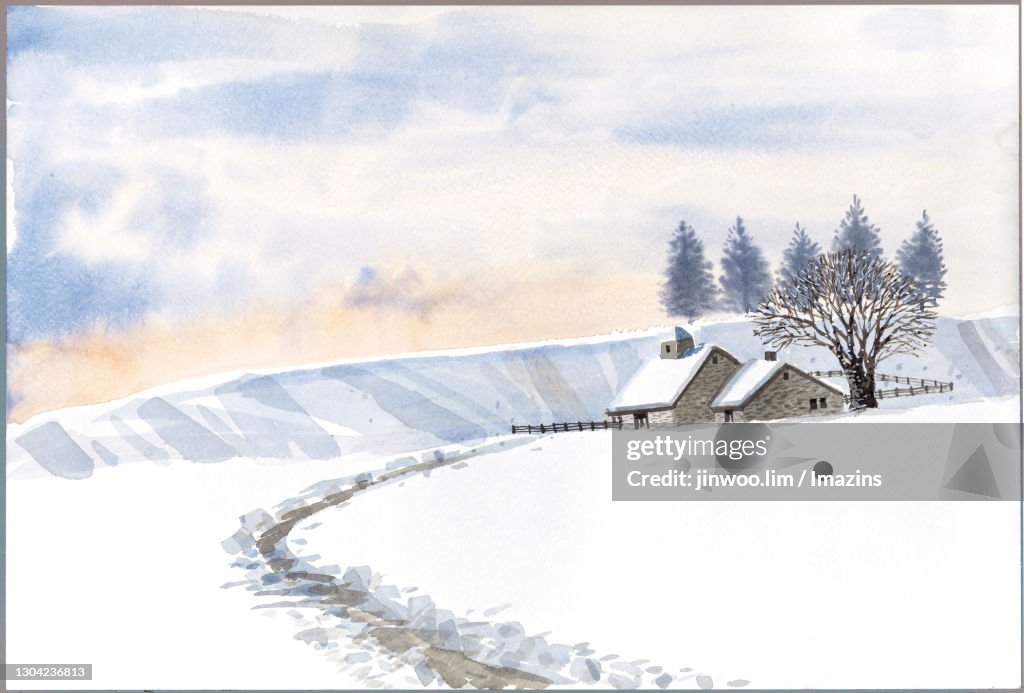 Winter Landscape of Hokkaido, Japan