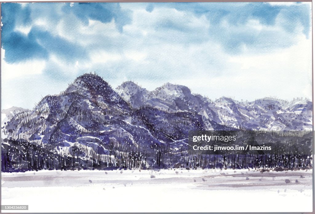 Winter Landscape of Hokkaido, Japan