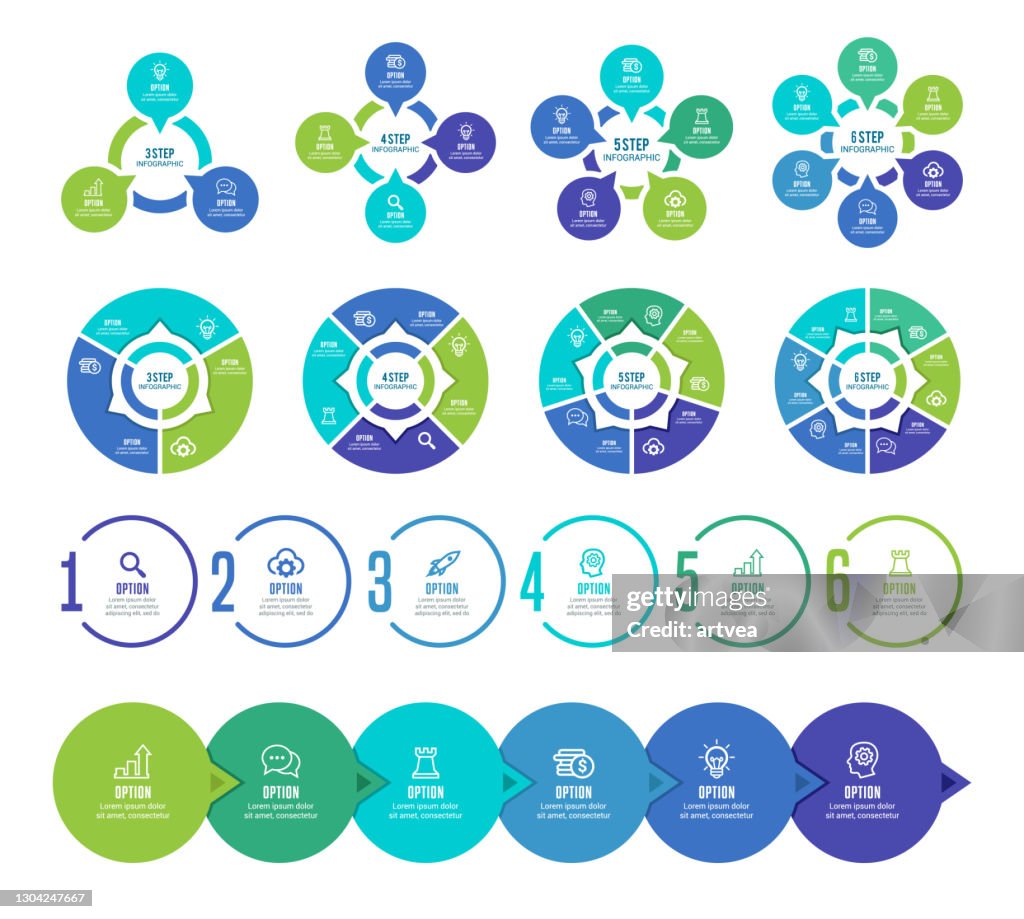 Satz von Infografikelementen