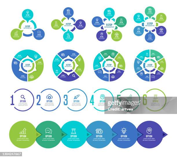 set of infographic elements - infographic stock illustrations