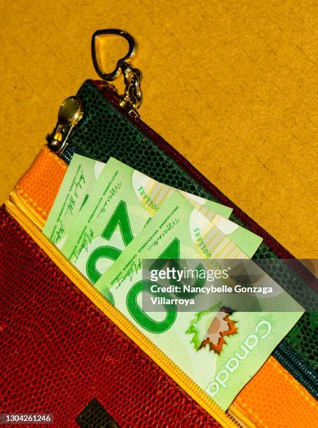 20 dollar canadian paper currency - 20 dollar canadian bill stockfoto's en -beelden