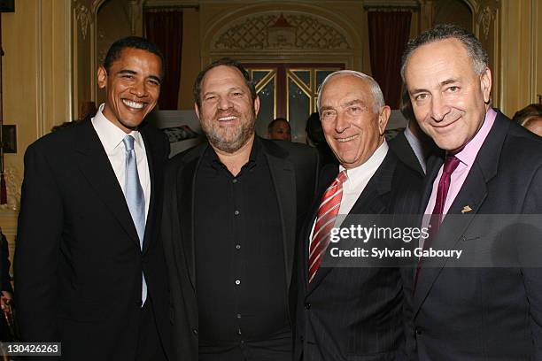 Senator Obama, Harvey Weinstein, Senator Lautenberg and Senator Schumer *EXCLUSIVE*