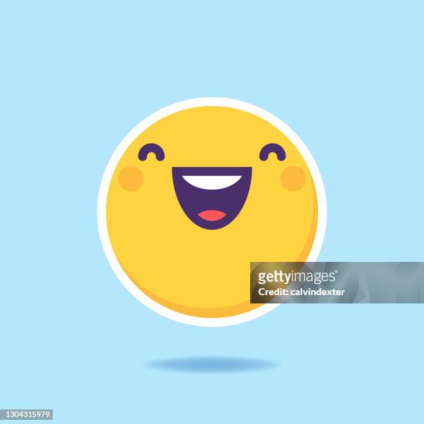 emoticon cute design element - excitement emoji stock illustrations