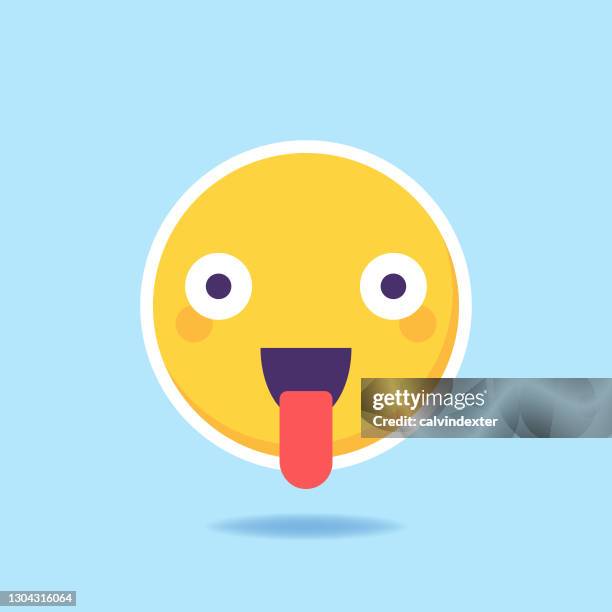 emoticon cute design element - excitement emoji stock illustrations