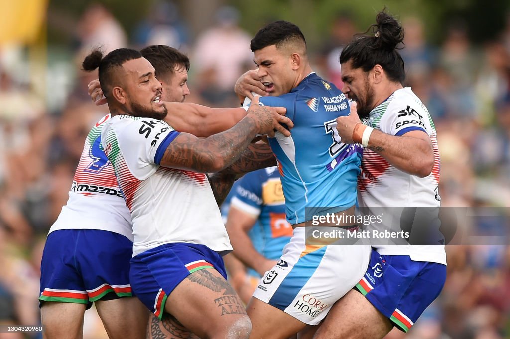 NRL Trial Match - Titans v Warriors