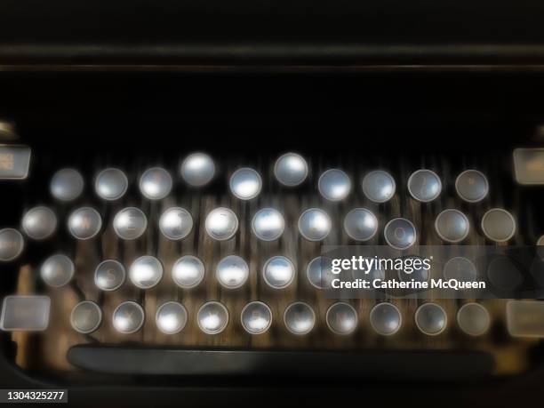 antique typewriter keyboard - court reporter stock pictures, royalty-free photos & images