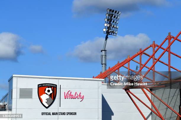 General view outside the stadium prior to the Sky Bet Championship match between AFC Bournemouth and Watford at Vitality Stadium on February 27, 2021...