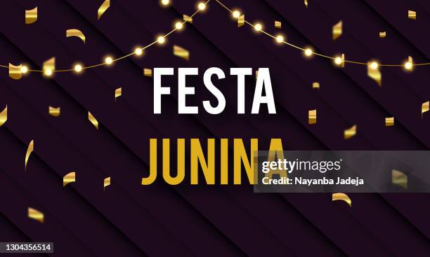 junina holiday banner party. stock illustration - paper lanterns stock illustrations