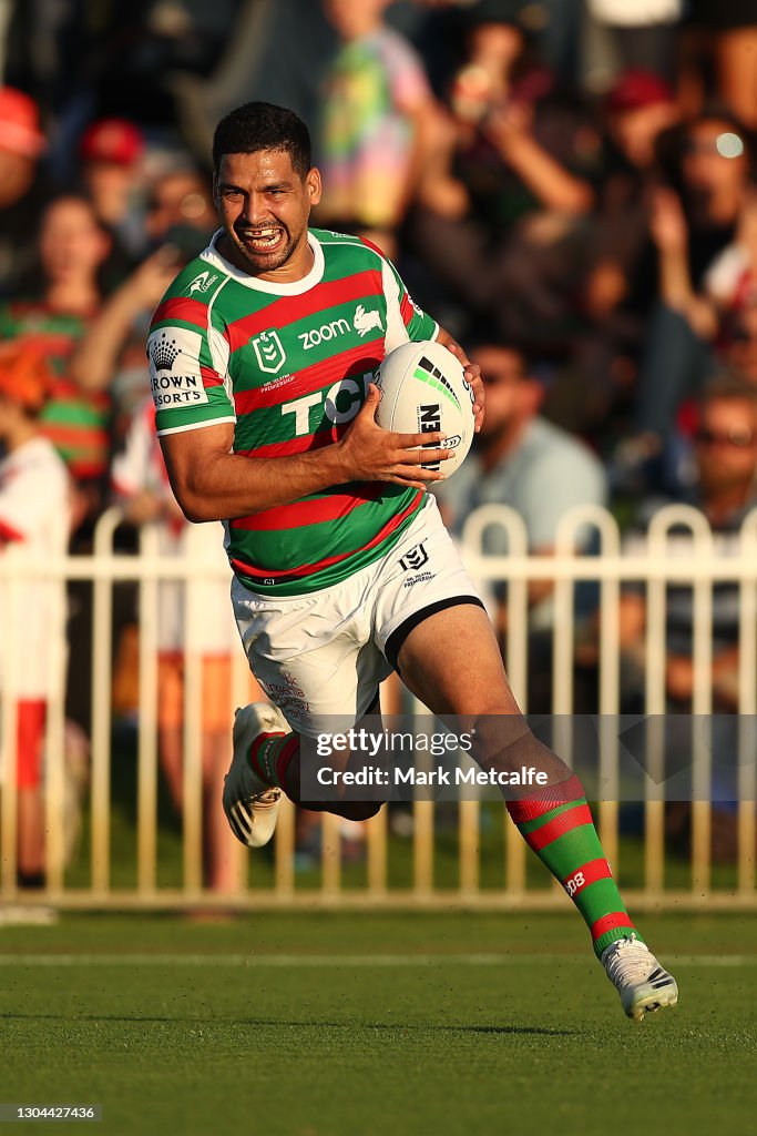 NRL Trial Match - Rabbitohs v Dragons