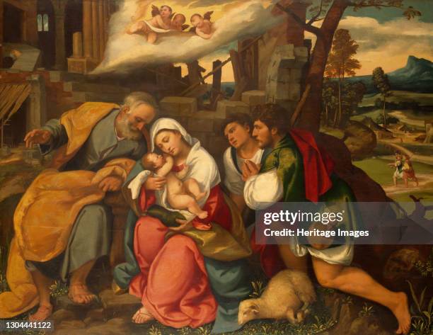 The Adoration of the Shepherds, 1540. Artist Bonifacio de' Pitati.