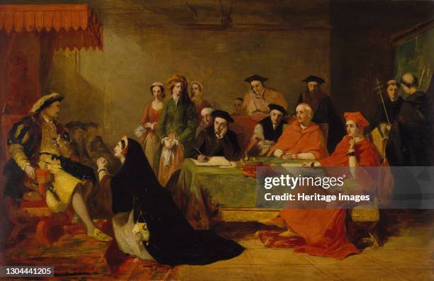 The Trial of Queen Catherine of Aragon, 1848. Artist Henry Nelson O'Neil.