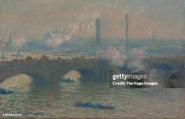Waterloo Bridge, Gray Day, 1903. Artist Claude Monet.