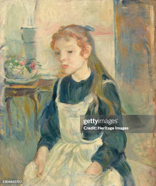 Young Girl with an Apron, 1891. Artist Berthe Morisot.