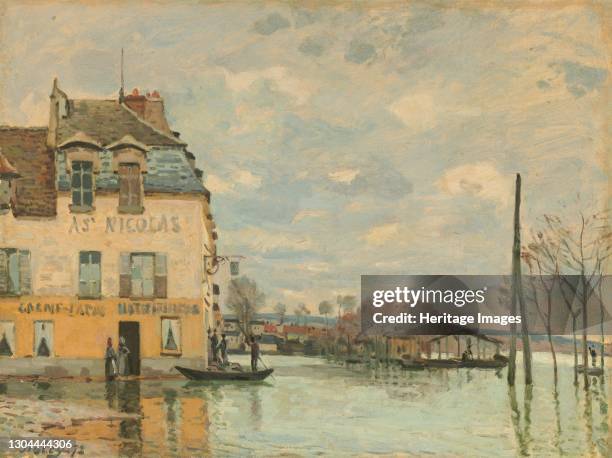 Flood at Port-Marly, 1872. Artist Alfred Sisley.