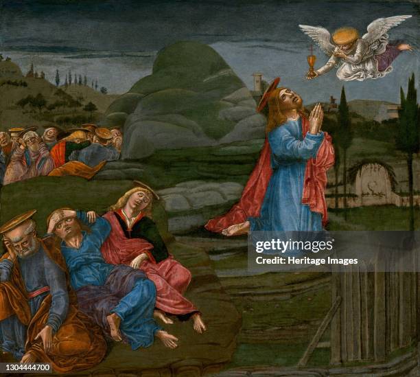 The Agony in the Garden, probably 1491. Artist Benvenuto di Giovanni.