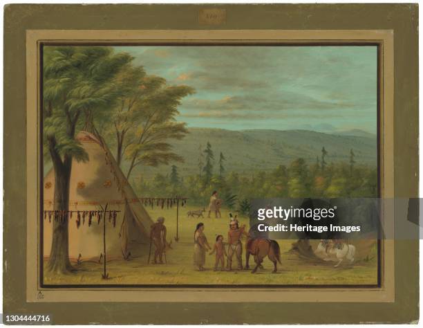 The Cheyenne Brothers Starting on Their Fall Hunt, 1861/1869. Artist George Catlin.