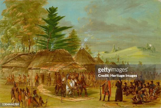 Chief of the Taensa Indians Receiving La Salle. March 20 1847/1848. At the time of European contact in the late 17th century located in present-day...