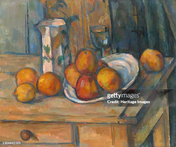Still Life with Milk Jug and Fruit, c. 1900. Artist Paul Cezanne.