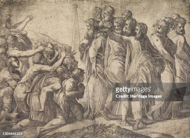 Christ Healing the Lepers, circa 1545 . Artist Andrea Schiavone.
