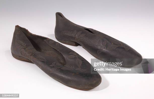 Galoshes, probably Central American, 1820-39. Artist Unknown.